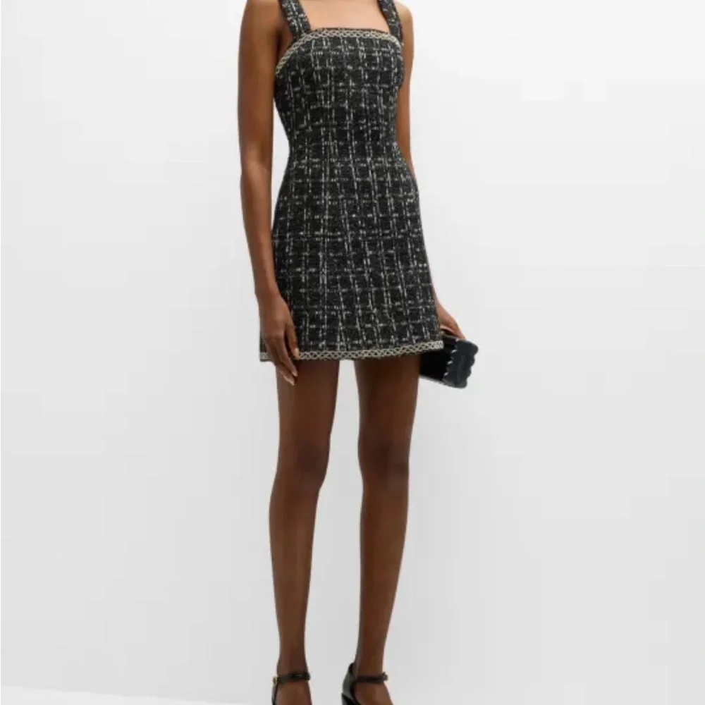 Alice + Olivia Black and White Tweed Dress - Picture 3 of 10